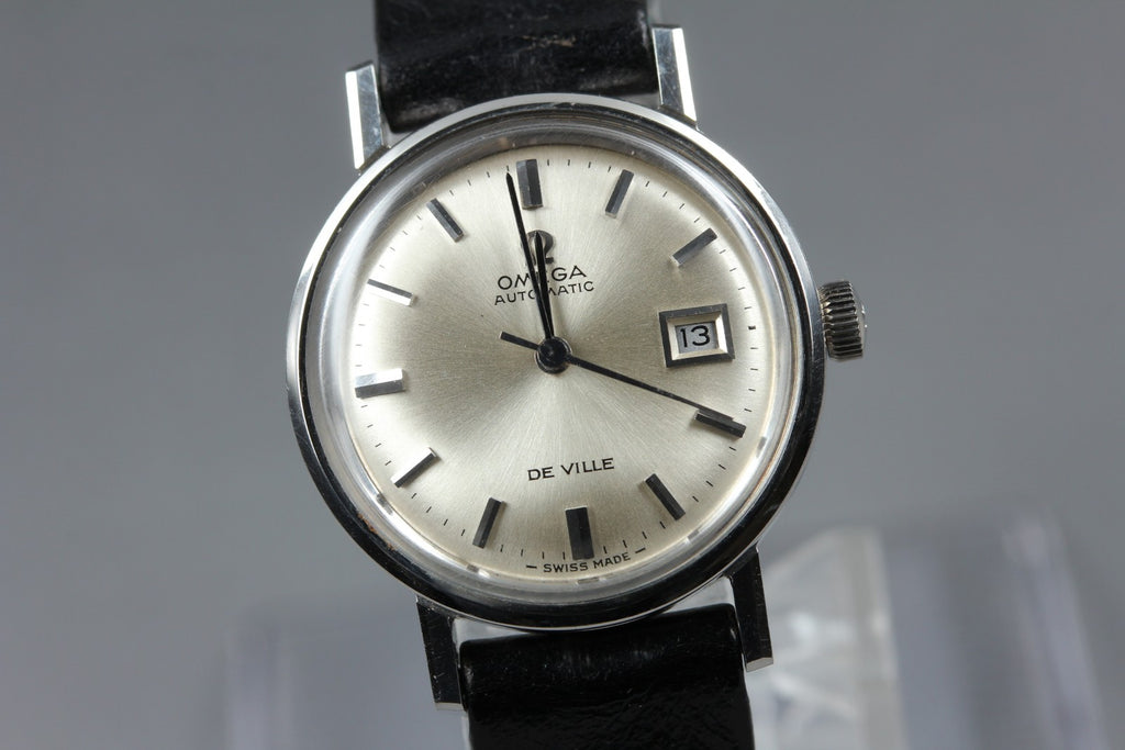 Near MINT OMEGA Seamaster De Ville 25mm Automatic Silver Dial Women's Vintage