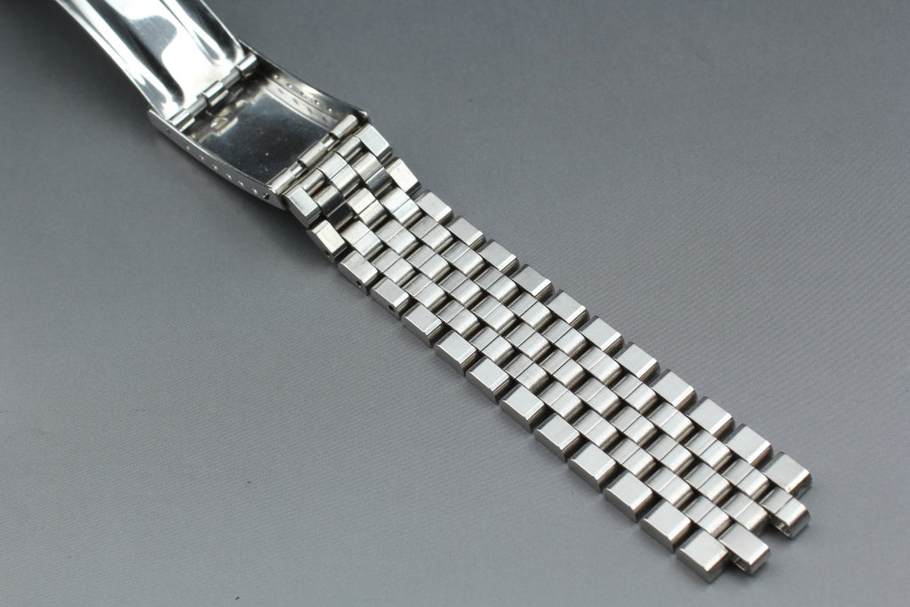 Near MINT OMEGA Brick Bracelet FF518/1040 19mm Stainless steel Men's Vintage