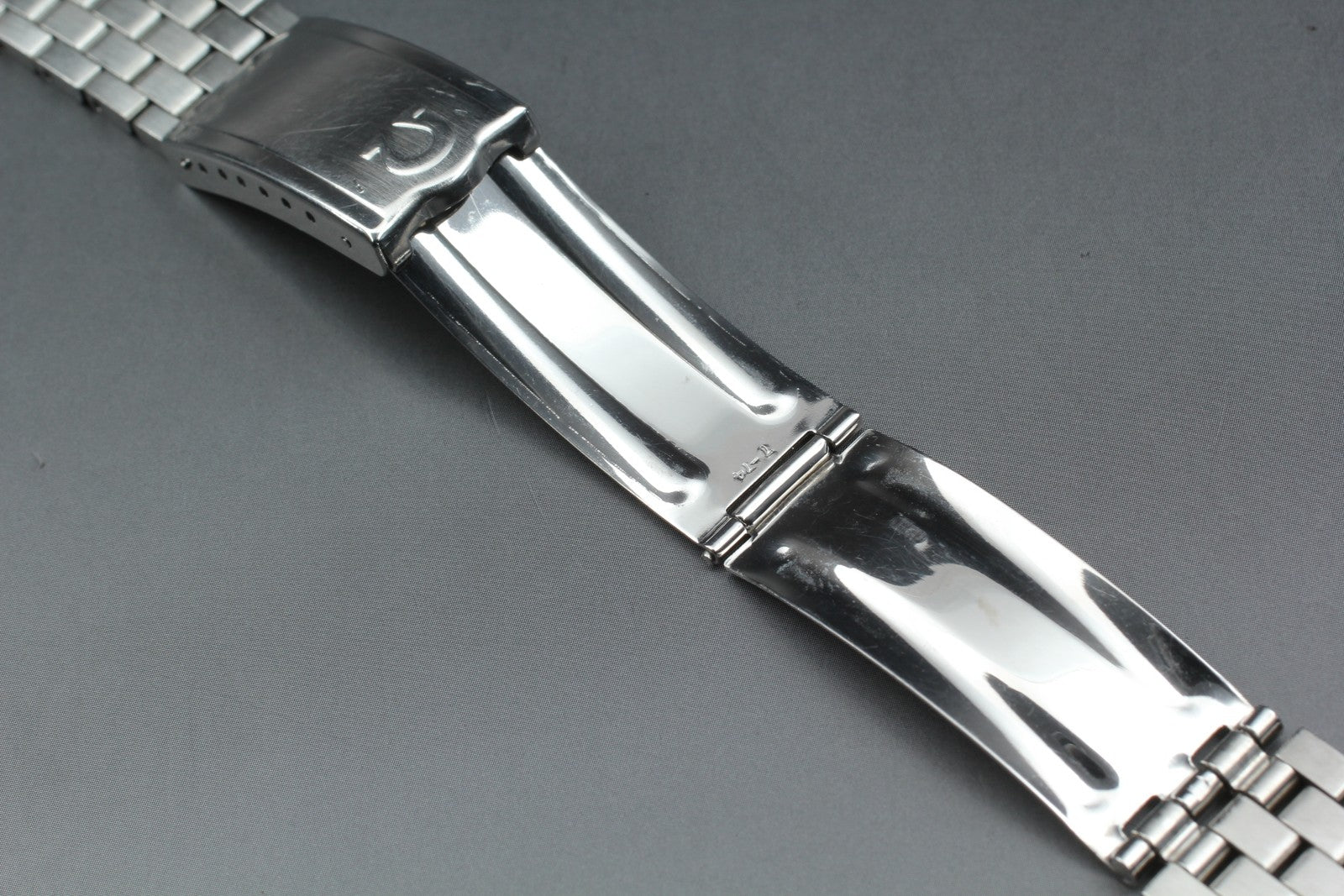Near MINT OMEGA Brick Bracelet FF518/1040 19mm Stainless steel Men's Vintage