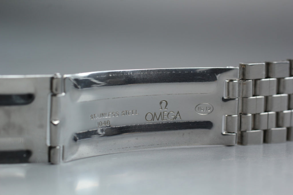 Near MINT OMEGA Brick Bracelet FF518/1040 19mm Stainless steel Men's Vintage