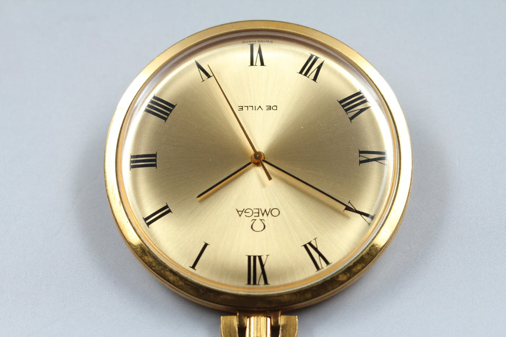 1974 Near MINT OMEGA De Ville Pocket Watch 44mm 131.1746 Manual Gold Roman Men's