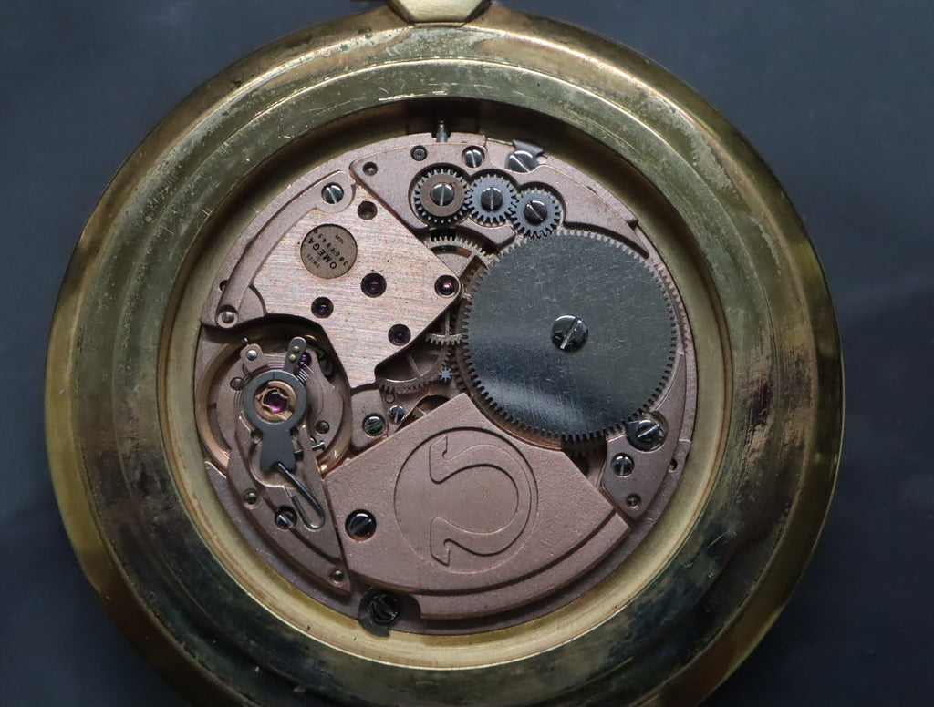 1974 Near MINT OMEGA De Ville Pocket Watch 44mm 131.1746 Manual Gold Roman Men's