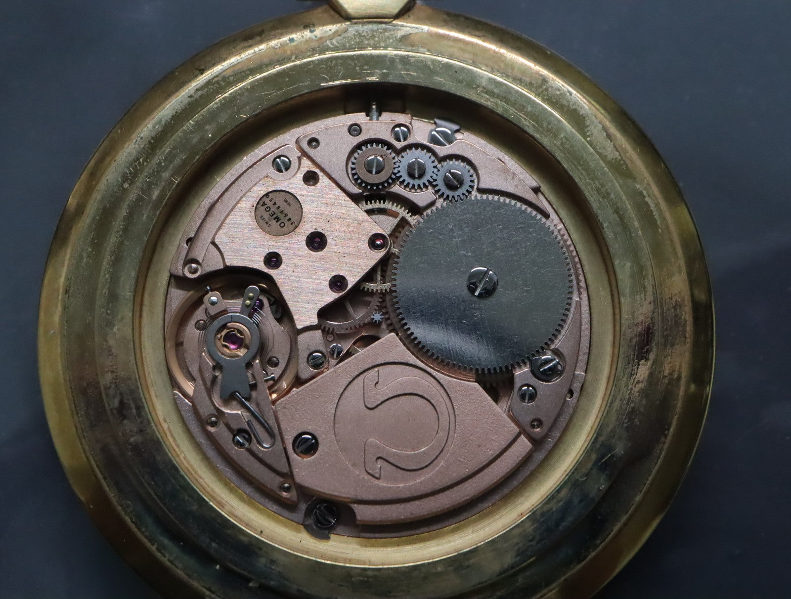 1974 Near MINT OMEGA De Ville Pocket Watch 44mm 131.1746 Manual Gold Roman Men's