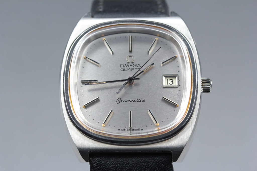 1977 Near MINT OMEGA Seamaster 35mm 196.0081 Quartz Silver Dial Men's Vintage
