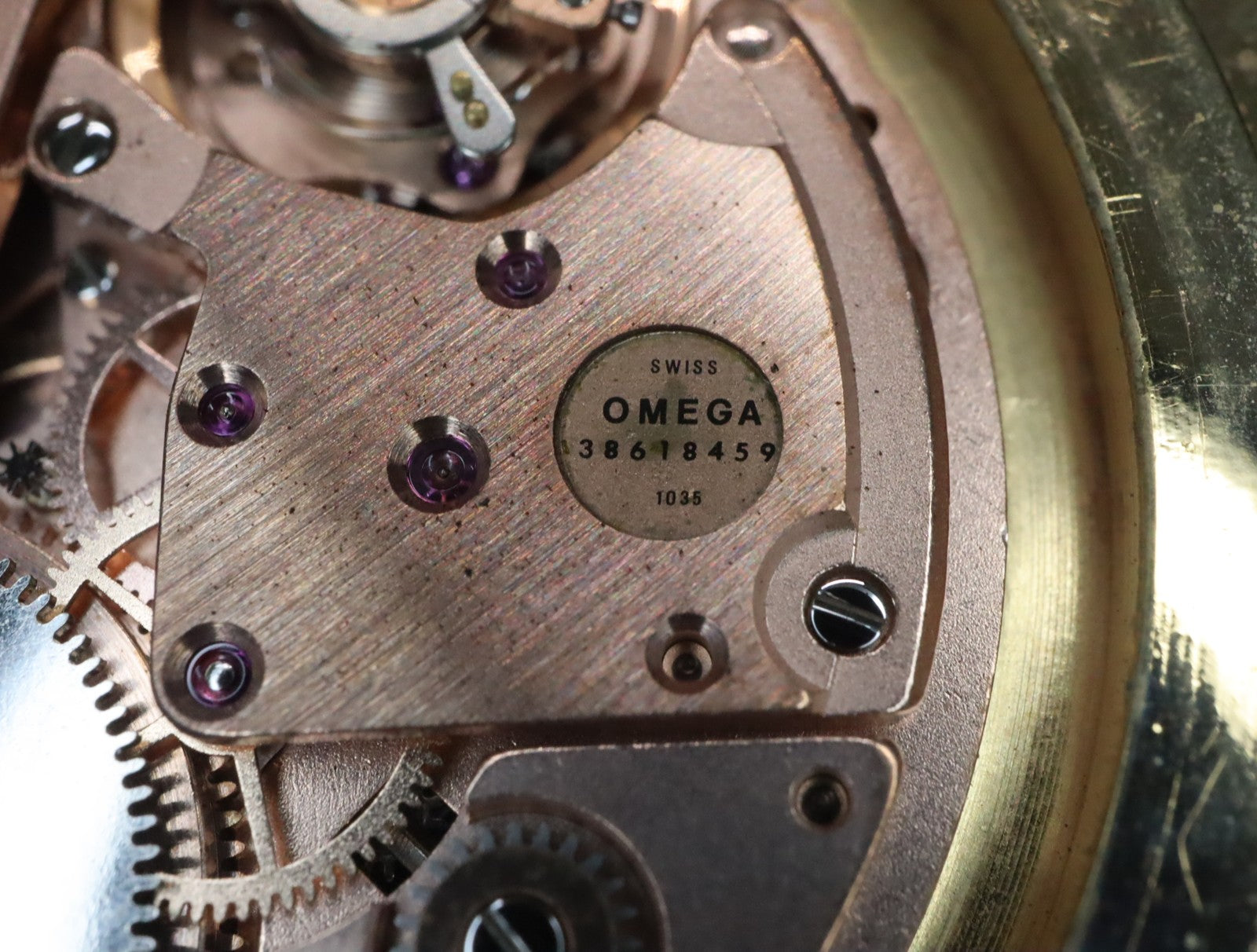 1974 Near MINT OMEGA De Ville Pocket Watch 44mm 131.1746 Manual Gold Roman Men's
