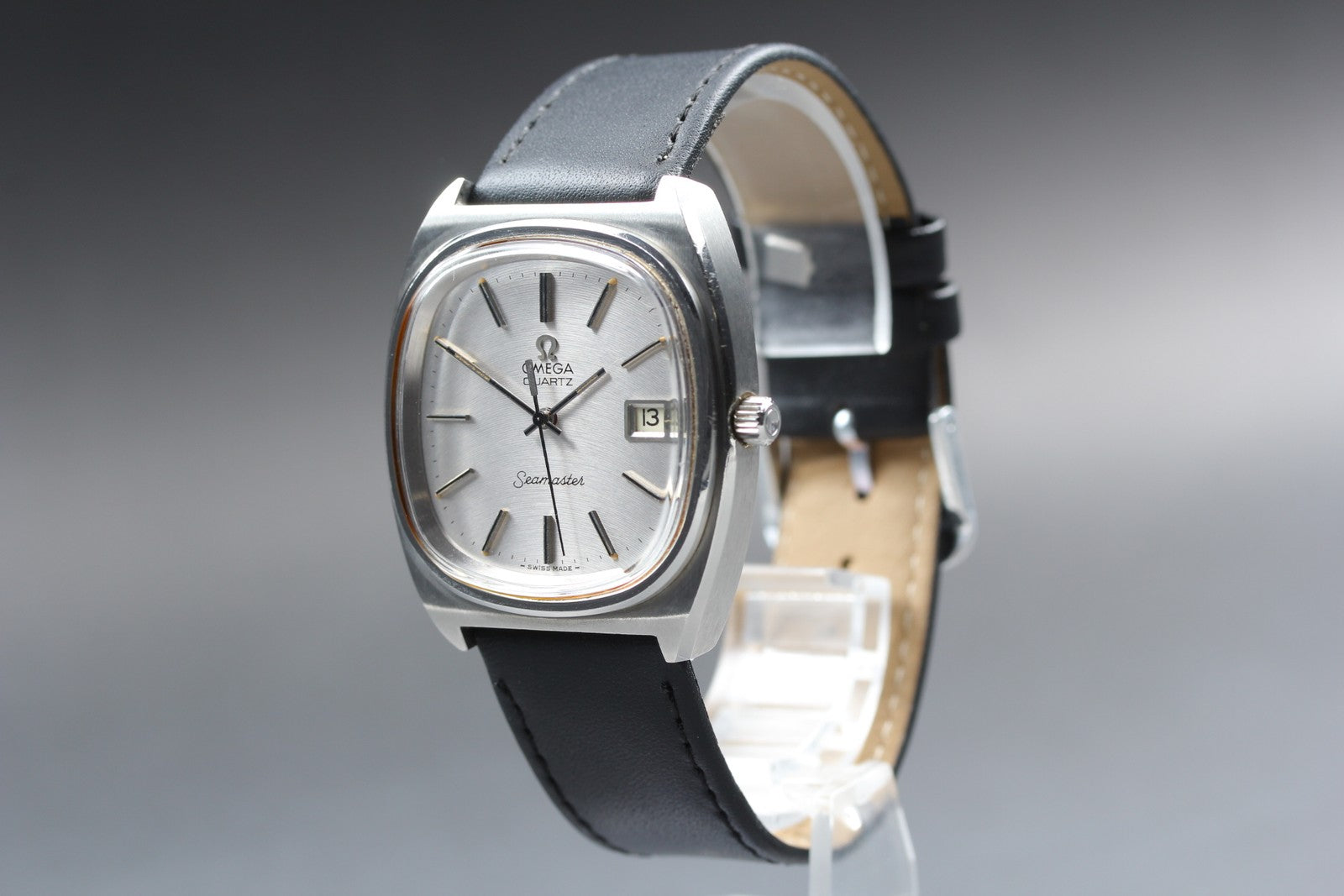 1977 Near MINT OMEGA Seamaster 35mm 196.0081 Quartz Silver Dial Men's Vintage