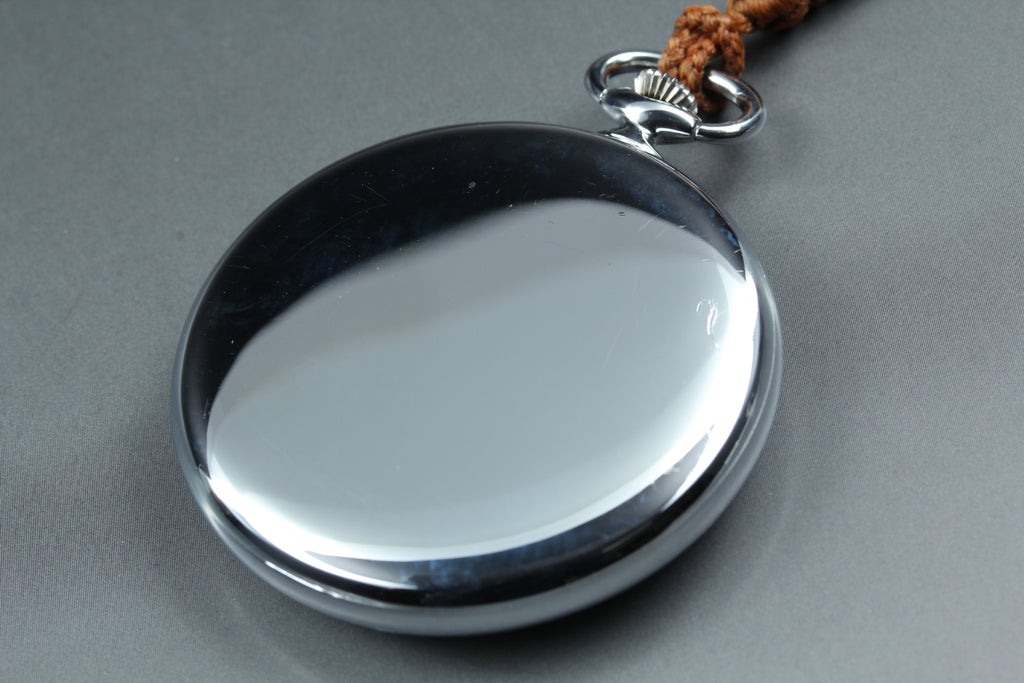 1978 Near MINT OMEGA Geneve Pocket Watch 48mm 121.1740 Manual Silver Roman Men's