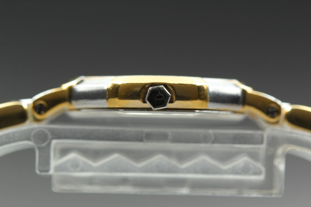 Near MINT Yves Saint Laurent 2200-241762 23mm Quartz Gold Octagon Women Vintage