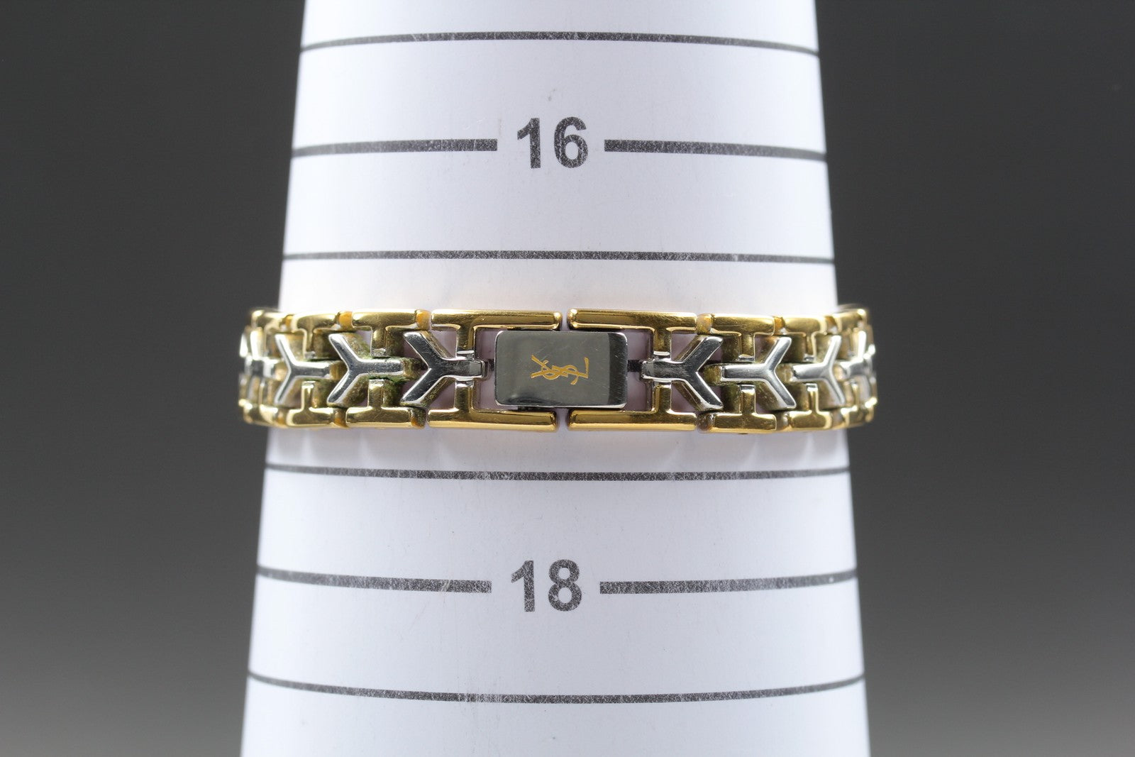 Near MINT Yves Saint Laurent 2200-241762 23mm Quartz Gold Octagon Women Vintage