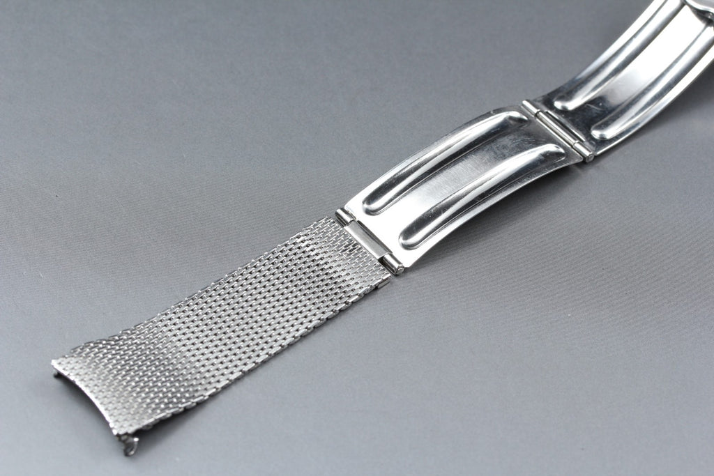 Near MINT OMEGA Milanese/Mesh Band 18mm Stainless Steel Silver Men's Vintage