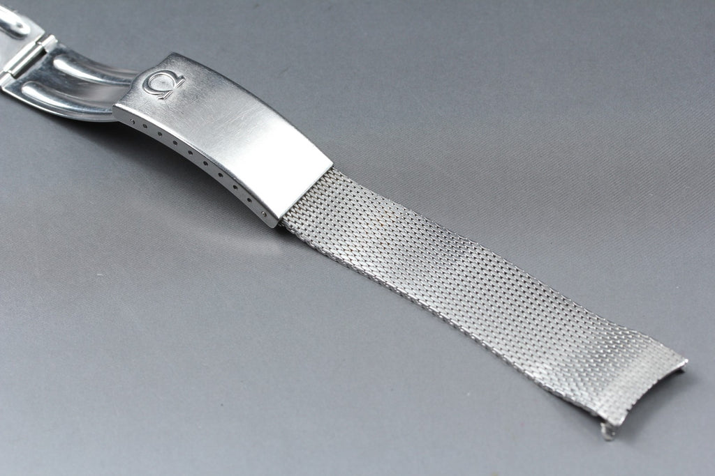 Near MINT OMEGA Milanese/Mesh Band 18mm Stainless Steel Silver Men's Vintage