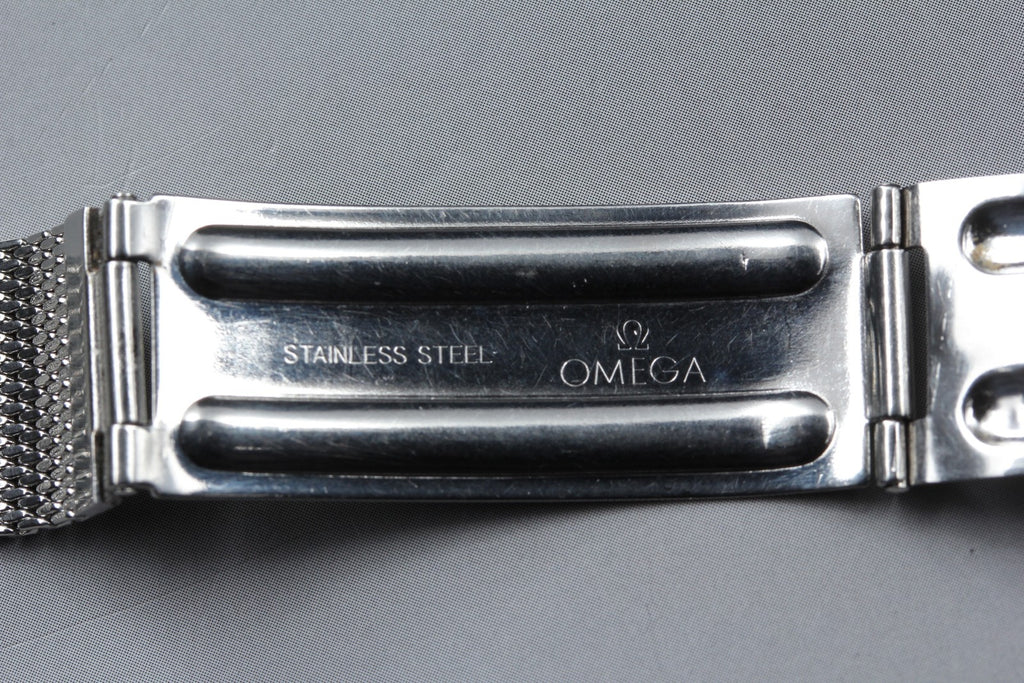 Near MINT OMEGA Milanese/Mesh Band 18mm Stainless Steel Silver Men's Vintage