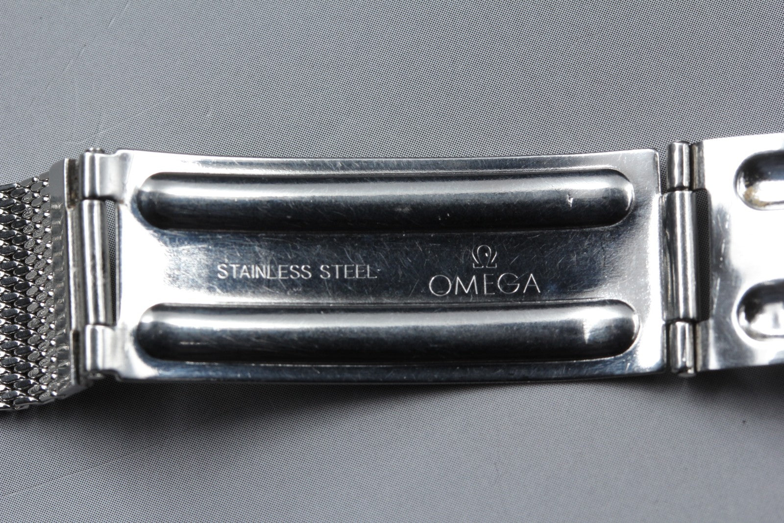 Near MINT OMEGA Milanese/Mesh Band 18mm Stainless Steel Silver Men's Vintage