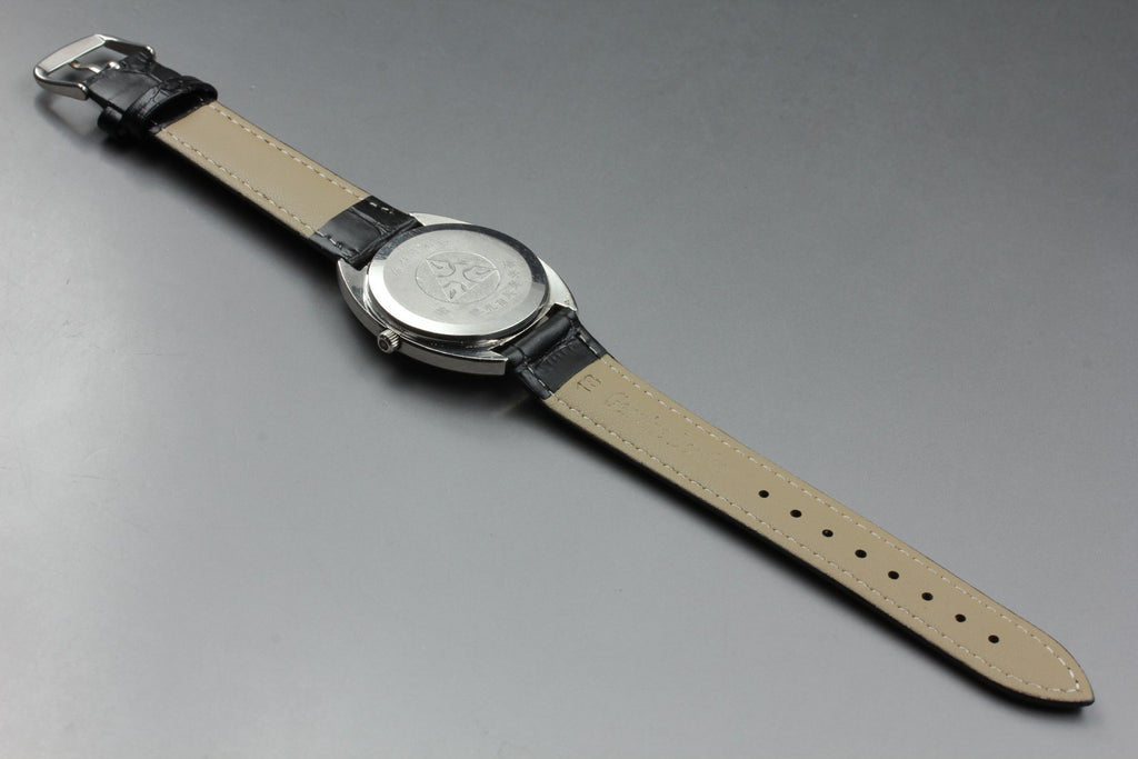 1979 Near MINT OMEGA 35mm 196.0121 Quartz Silver Dial Men's Watch Vintage