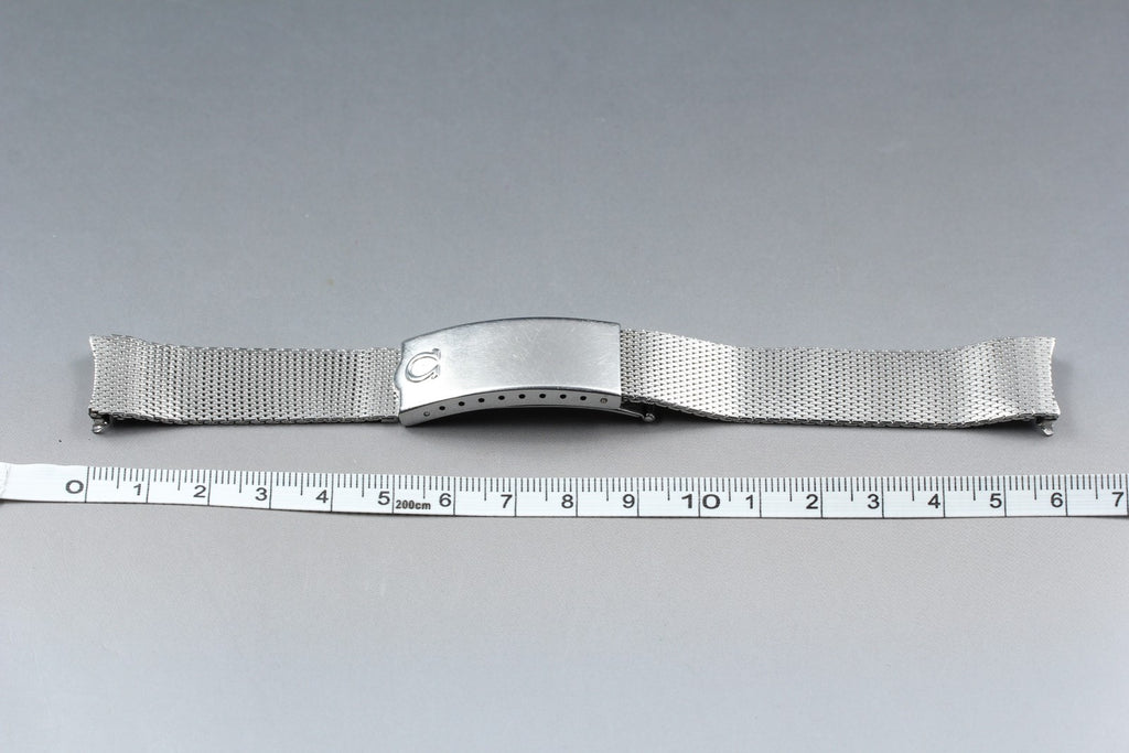 Near MINT OMEGA Milanese/Mesh Band 18mm Stainless Steel Silver Men's Vintage