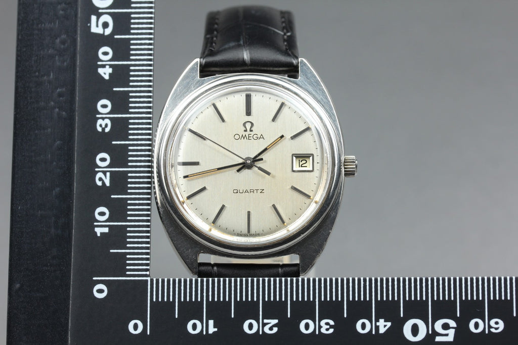 1979 Near MINT OMEGA 35mm 196.0121 Quartz Silver Dial Men's Watch Vintage