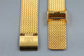 Near MINT OMEGA Milanese/Mesh Band 18mm Stainless steel Gold Plated Men Vintage
