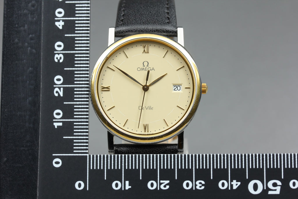 1993 Near MINT OMEGA De Ville 32mm 196.2430 Quartz Roman Dial Men's Vintage