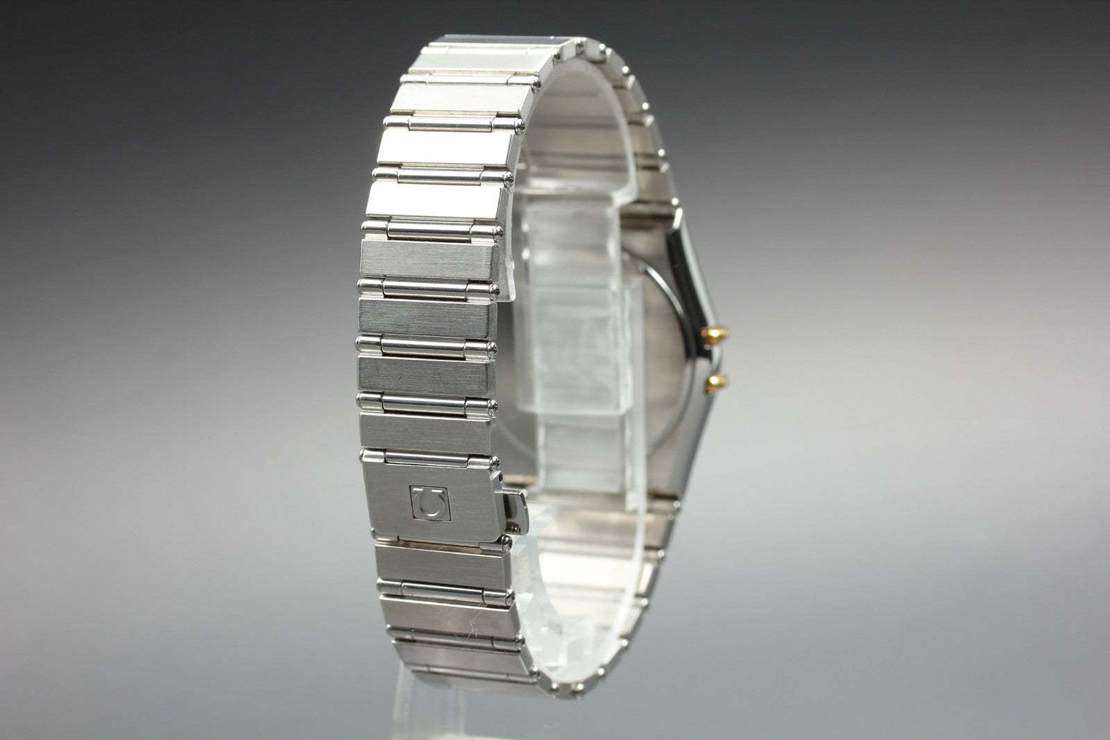 Near MINT OMEGA Constellation 32mm 396.1070 Quartz 18k Bezel Gold Men's Vintage
