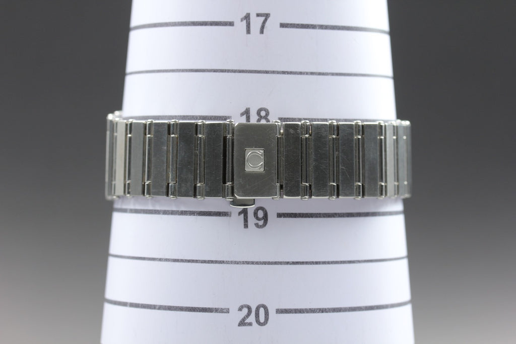 Near MINT OMEGA Constellation 32mm 396.1070 Quartz 18k Bezel Gold Men's Vintage