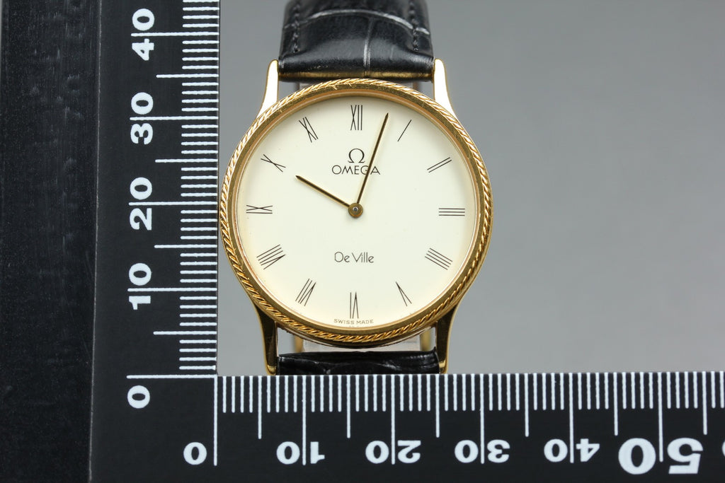 1981 OMEGA De Ville 31mm 191.0167 Quartz White Roman Dial Men's Vintage Exc+5