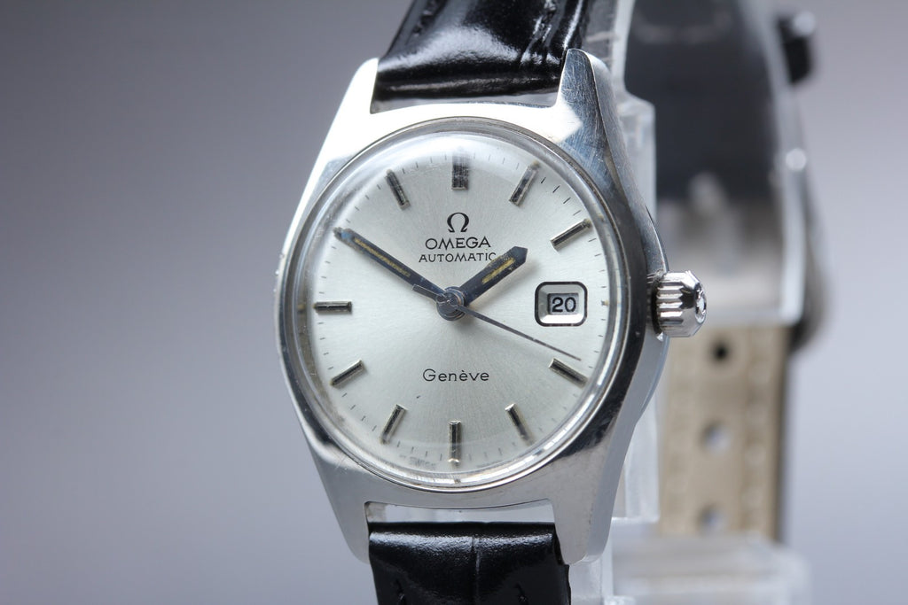 1972 Near MINT OMEGA Geneve 24mm 566.036 Automatic Silver Dial Women's Vintage