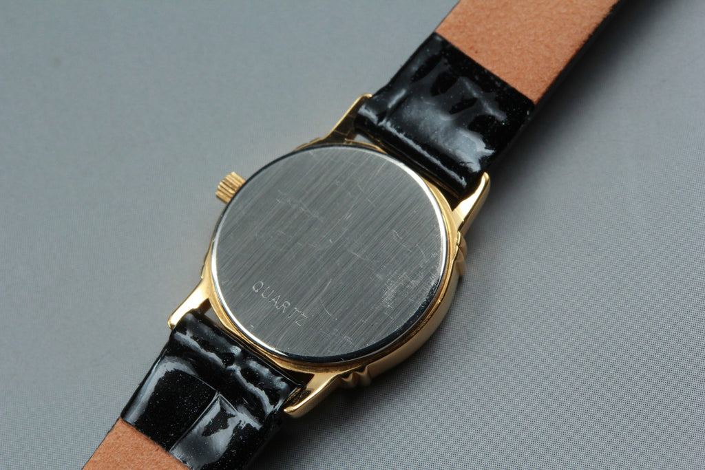 1987 OMEGA De Ville 19 mm 591.0339 Quartz Gold Dial Women's Watch Vintage Exc+5
