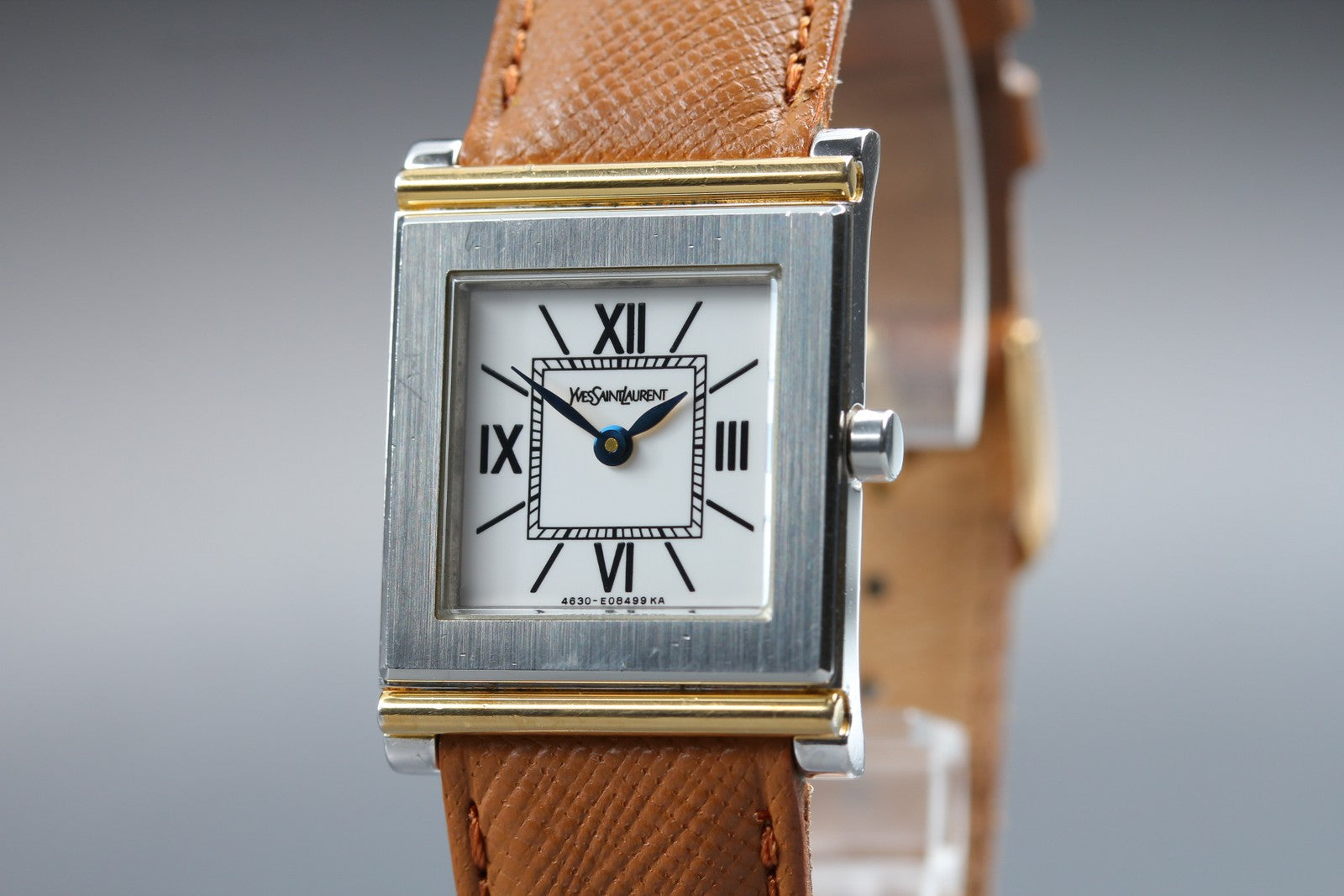 Yves Saint Laurent 4625-E68621 24mm Quartz White Roman Dial Women Vintage Exc+5