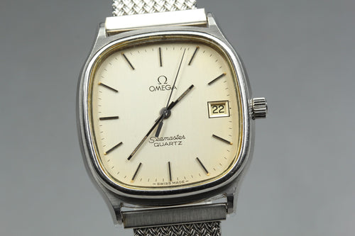 1977 OMEGA Seamaster 32mm 196.0191 Quartz SS Silver Dial Men's Vintage Exc+5