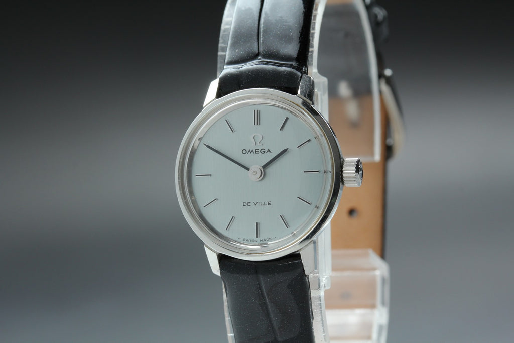 Near MINT OMEGA De Ville 22mm 515007 TOOL.101 Manual Silver Dial Women's Vintage