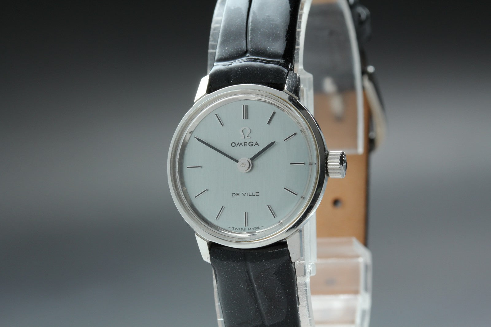 Near MINT OMEGA De Ville 22mm 515007 TOOL.101 Manual Silver Dial Women's Vintage
