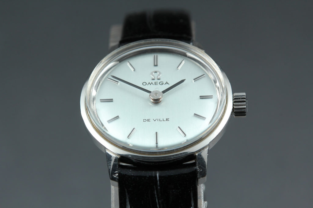 Near MINT OMEGA De Ville 22mm 515007 TOOL.101 Manual Silver Dial Women's Vintage