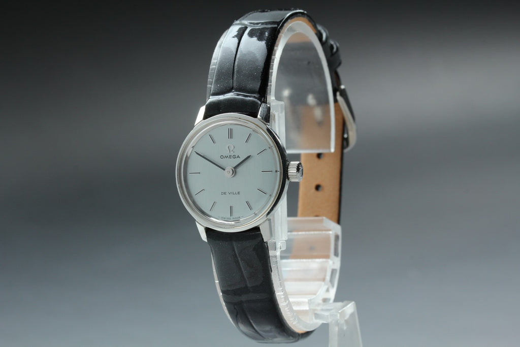 Near MINT OMEGA De Ville 22mm 515007 TOOL.101 Manual Silver Dial Women's Vintage