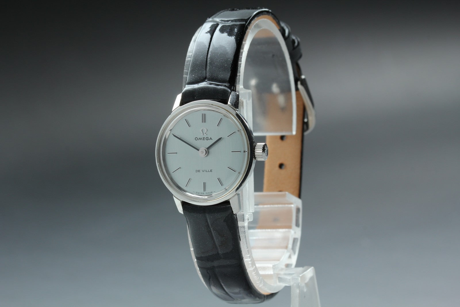 Near MINT OMEGA De Ville 22mm 515007 TOOL.101 Manual Silver Dial Women's Vintage