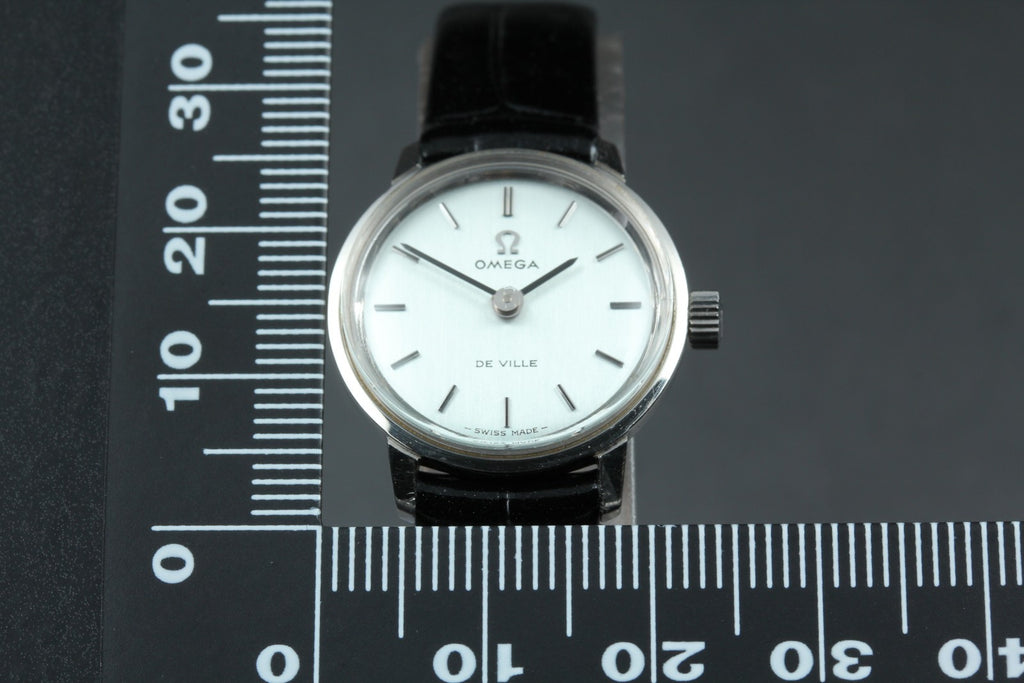 Near MINT OMEGA De Ville 22mm 515007 TOOL.101 Manual Silver Dial Women's Vintage