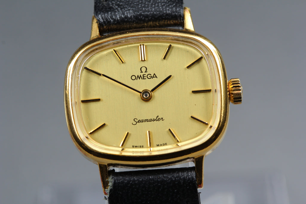 OMEGA Seamaster 25mm 511.0546  Manual Winding Gold Dial Women's Vintage Exc+5