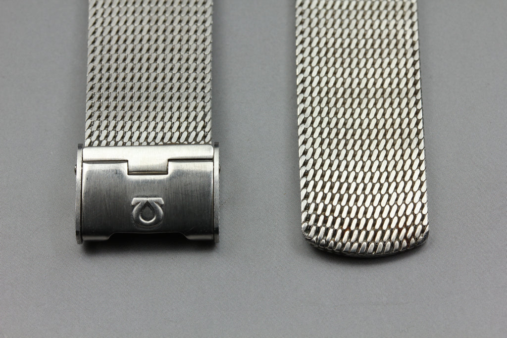 Near MINT OMEGA Milanese/Mesh Band 2039 18mm Stainless steel Silver Men Vintage