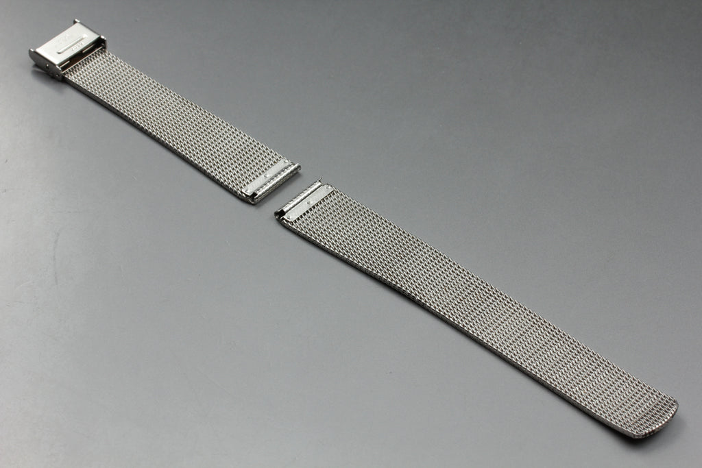 Near MINT OMEGA Milanese/Mesh Band 2039 18mm Stainless steel Silver Men Vintage