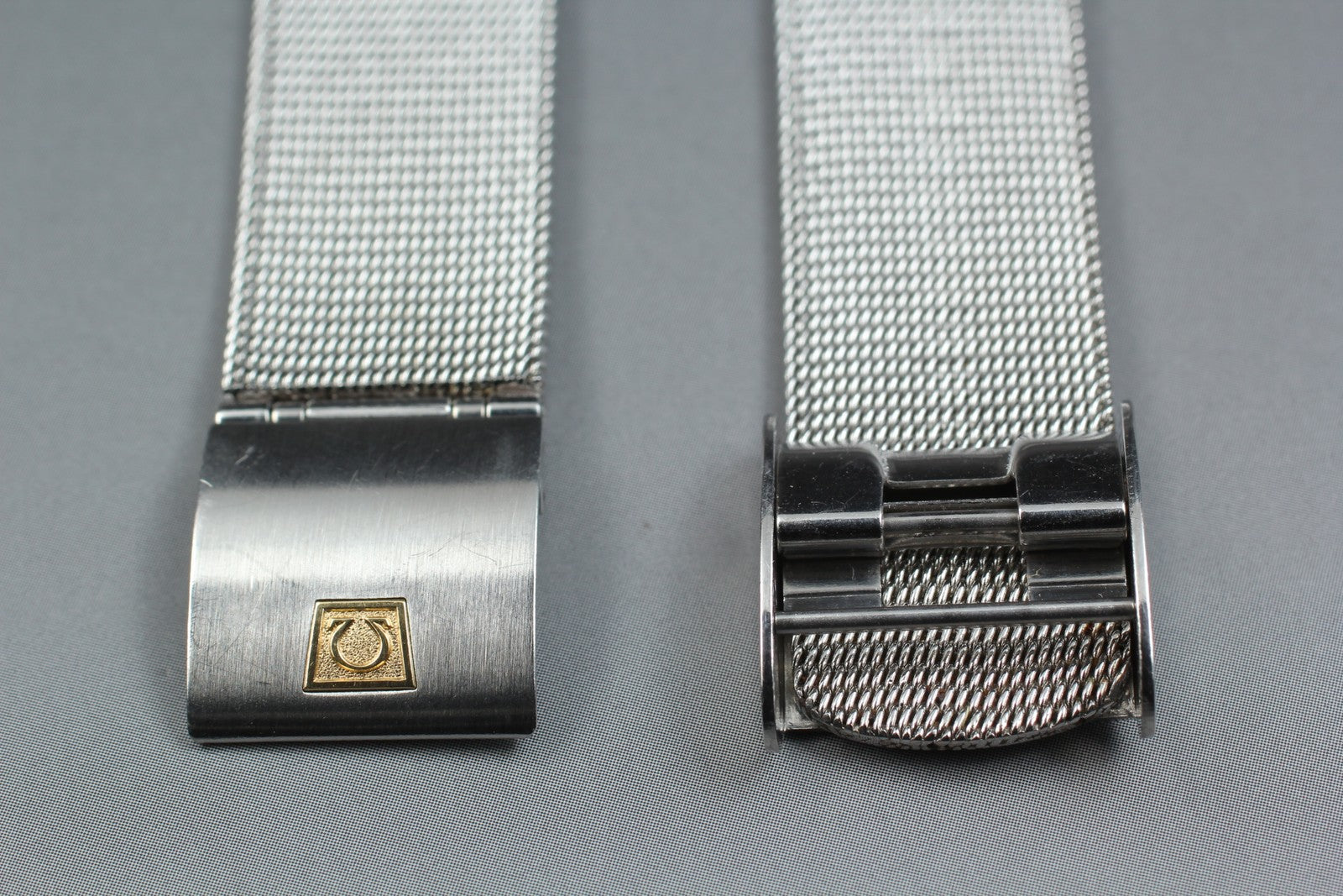 Near MINT OMEGA Milanese/Mesh Band 2058 18mm Stainless Steel Silver Men Vintage