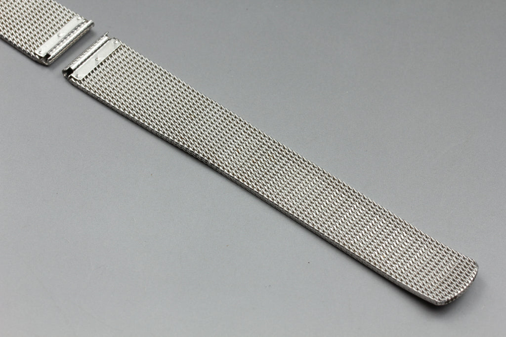 Near MINT OMEGA Milanese/Mesh Band 2039 18mm Stainless steel Silver Men Vintage
