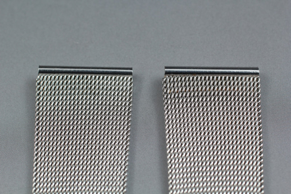 Near MINT OMEGA Milanese/Mesh Band 2058 18mm Stainless Steel Silver Men Vintage
