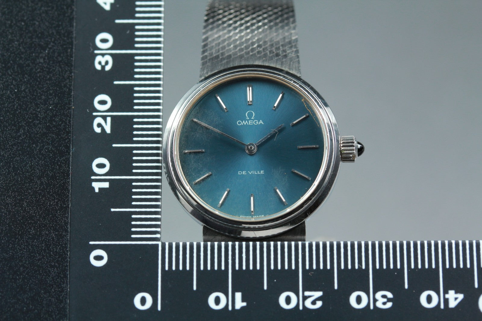 1976 OMEGA De Ville 26mm 511.0537 Manual Navy Dial Women's Watch Vintage Exc+5