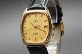 1980 Top MINT OMEGA De Ville 33mm 192.0046 Quartz Gold Dial Men's Watch Vintage