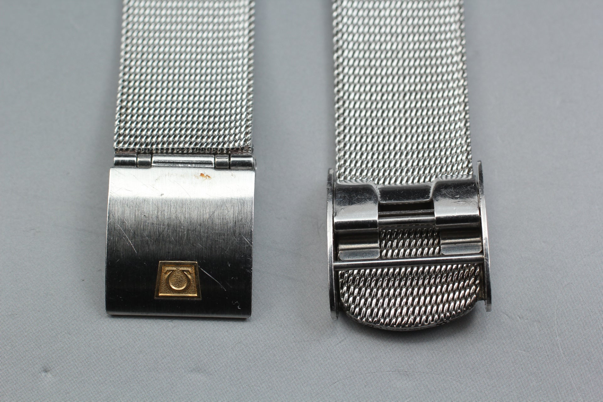 Near MINT OMEGA Milanese/Mesh Band 2057 18mm Stainless Bracelet Men's Vintage