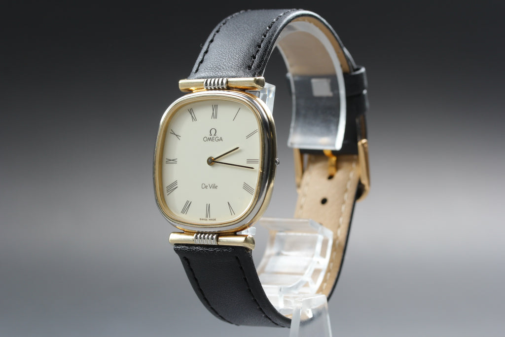 1983 OMEGA De Ville 31mm 191.0171 Quartz White Roman Dial Men's Vintage Exc+5