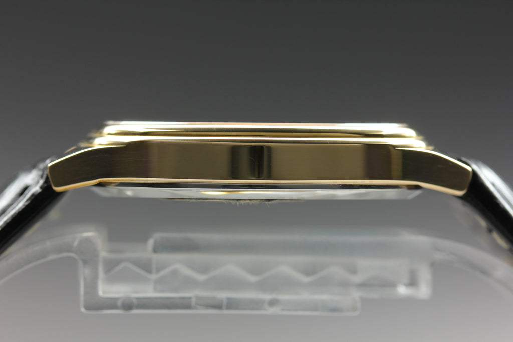 1980 Top MINT OMEGA De Ville 33mm 192.0046 Quartz Gold Dial Men's Watch Vintage