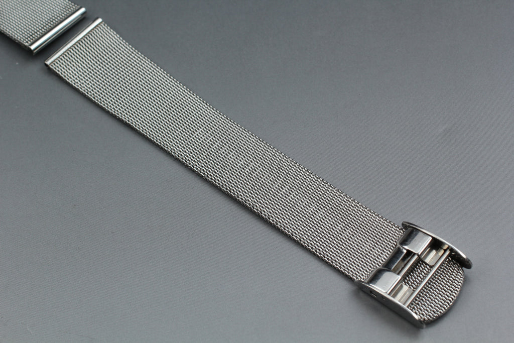 Near MINT OMEGA Milanese/Mesh Band 2057 18mm Stainless Bracelet Men's Vintage