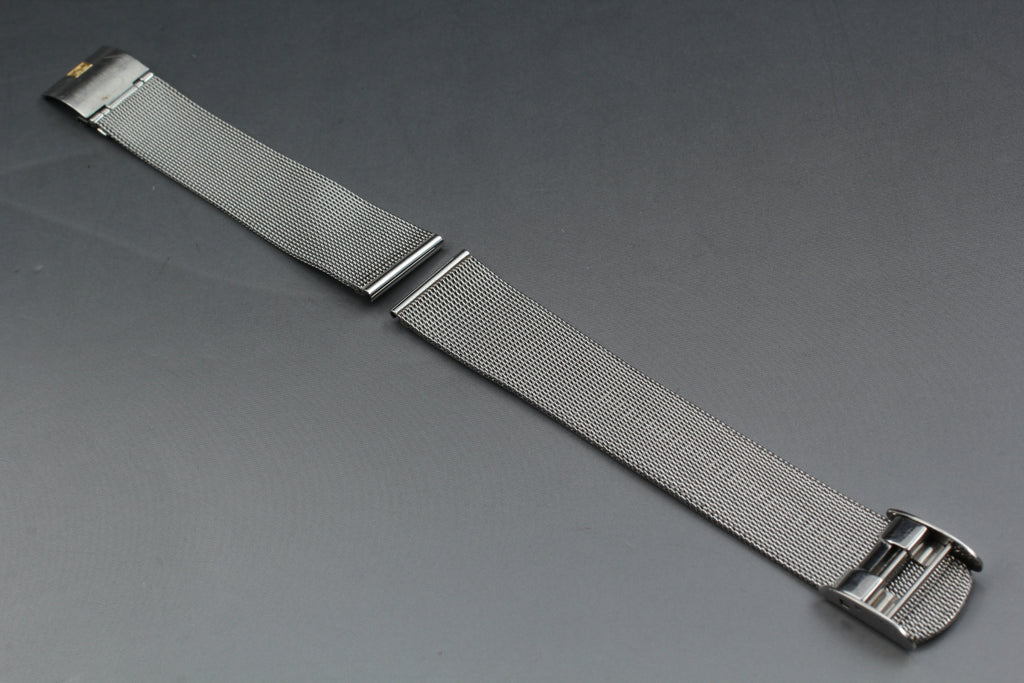 Near MINT OMEGA Milanese/Mesh Band 2057 18mm Stainless Bracelet Men's Vintage