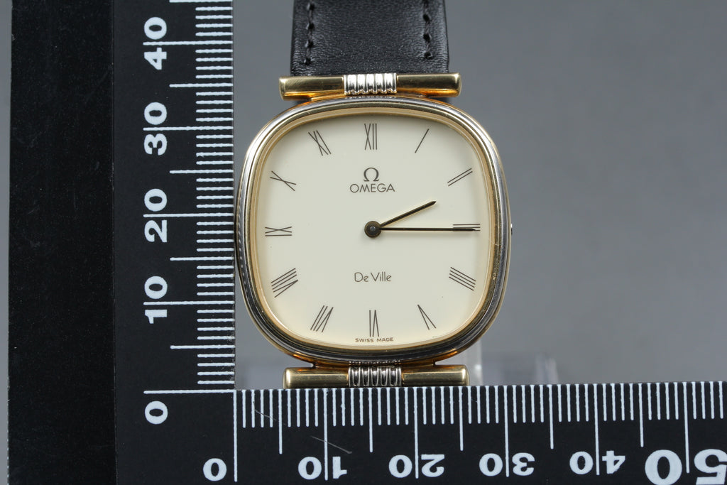 1983 OMEGA De Ville 31mm 191.0171 Quartz White Roman Dial Men's Vintage Exc+5