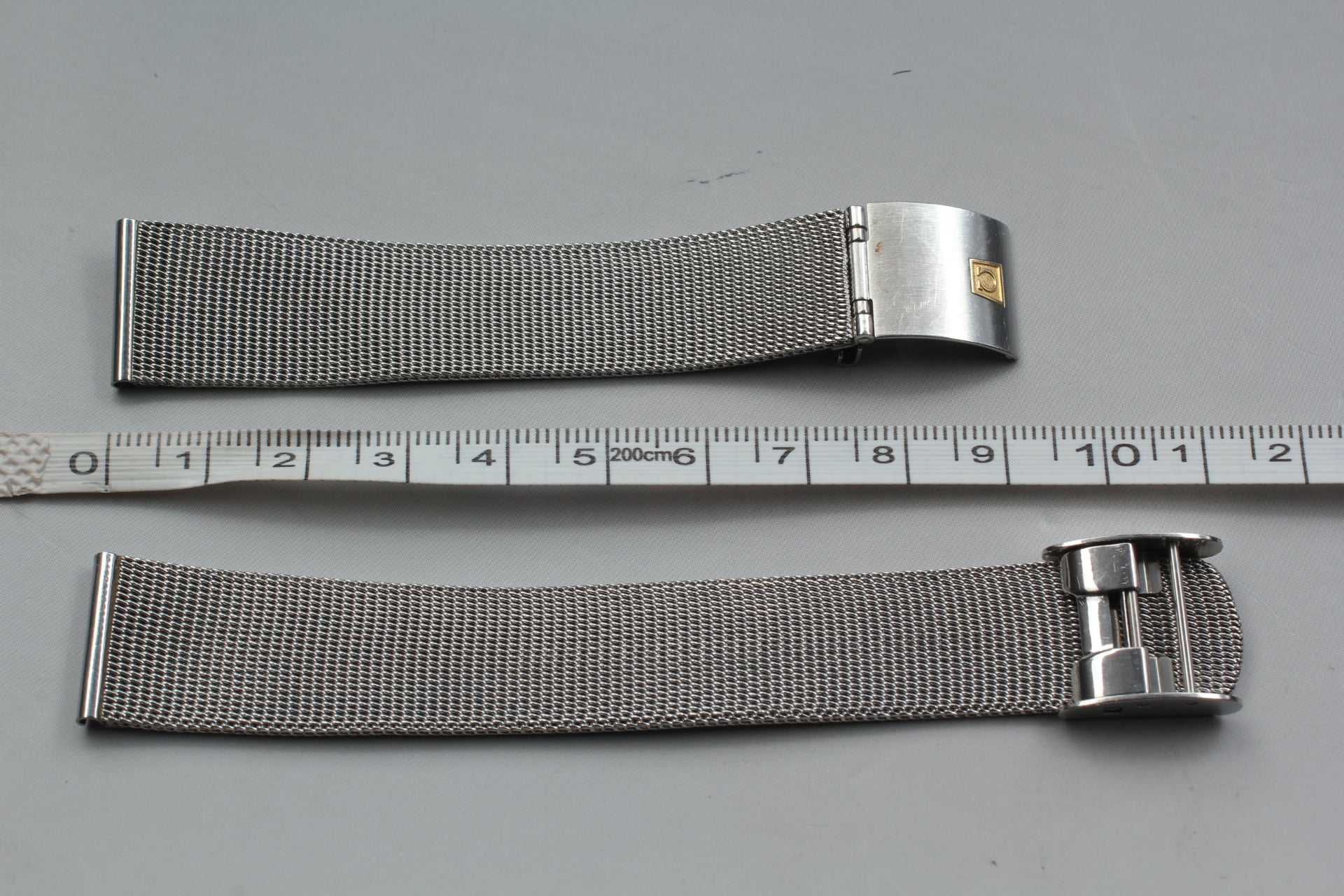 Near MINT OMEGA Milanese/Mesh Band 2057 18mm Stainless Bracelet Men's Vintage